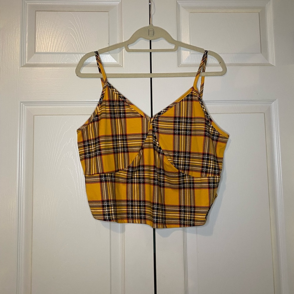 Plaid Crop Top by Discreet - Size 3x
